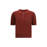 Burberry Bordeaux Wool Polo Shirt - M
