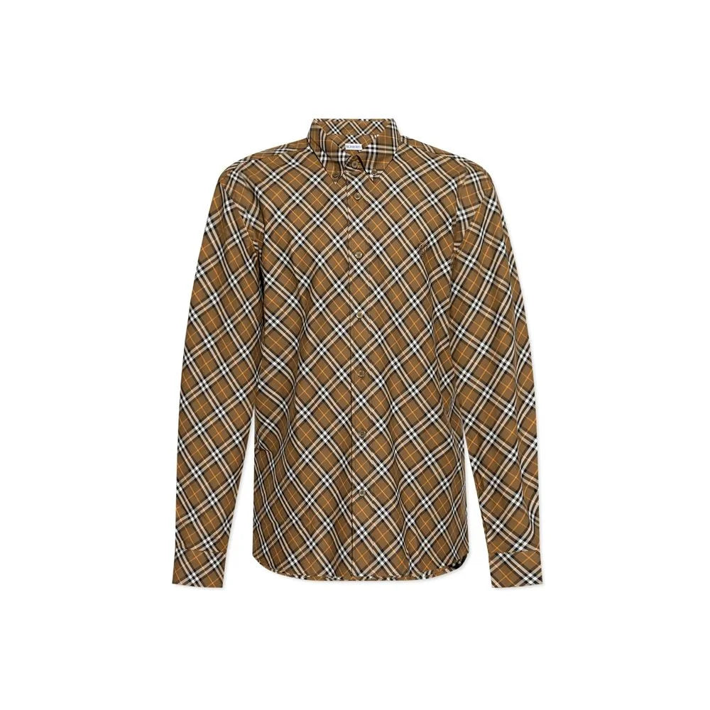 Burberry Brown Cotton Pattern Shirt - S