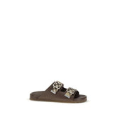 Burberry Brown Goatskin Flat Sandals