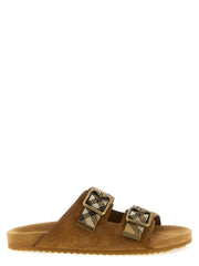 Burberry Brown Leather Slides - EU40/US10