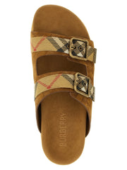 Burberry Brown Leather Slides - EU40/US10
