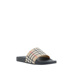 Burberry Brown Rubber Flat Sandals