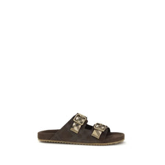 Burberry Brown Rubber Flat Sandals - EU39/US6