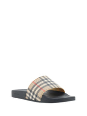 Burberry Brown Rubber Slides Sandals - EU39/US6 - Sandals