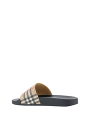 Burberry Brown Rubber Slides Sandals - EU39/US6 - Sandals