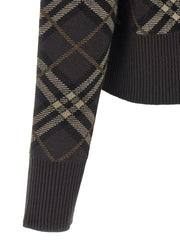 Burberry Brown Wool Cardigan - L