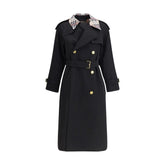 Burberry Castleford long Trench Coat with Check collar - 8 - Trench Coats