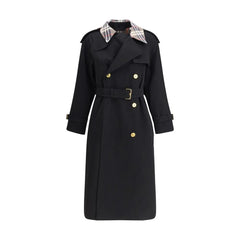 Burberry Castleford long Trench Coat with Check collar - 8 - Trench Coats