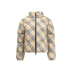 Burberry Check Down Jacket - S - Puffer Jackets