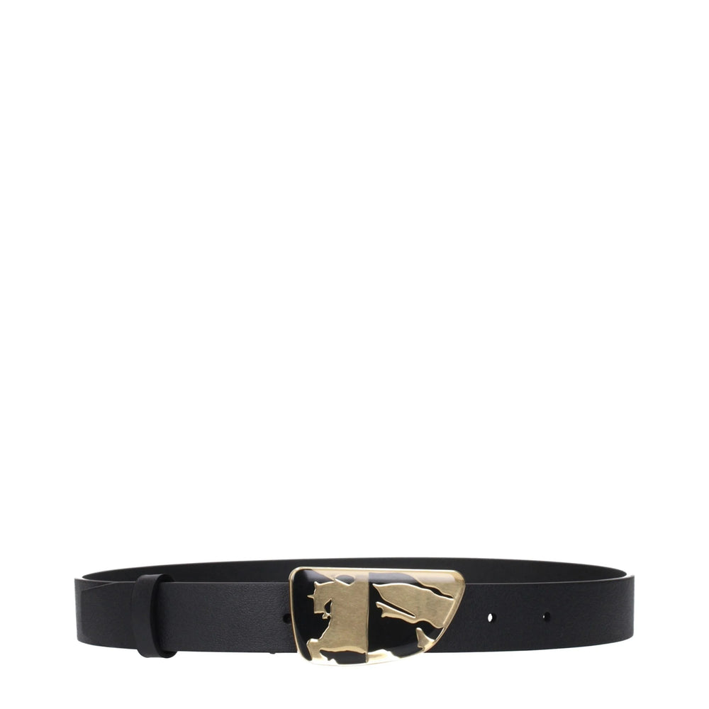 Burberry Gray Leather Regular Belt - M