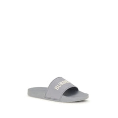 Chanclas de caucho grises Burberry