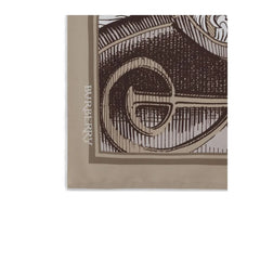 Burberry Knight Engraving print silk Scarf - Scarves & Shawls