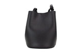 Burberry Lorne Small Black Haymarket Check Pebble Leather Bucket Handbag Purse - Bucket Bags