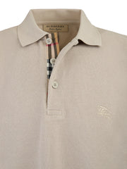 Burberry Pale Stone Cotton Collared Polo Shirt - IT48 | M / Beige - Polos