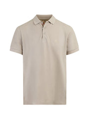 Burberry Pale Stone Cotton Collared Polo Shirt - IT48 | M / Beige - Polos