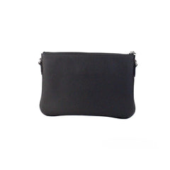 Burberry Peyton Monogram Black Leather Pouch Crossbody Bag Purse