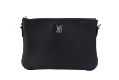 Burberry Peyton Monogram Black Leather Pouch Crossbody Bag Purse - Cross Body Bags