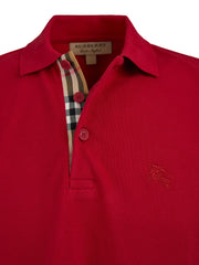 Burberry Red Cotton Collared Polo Shirt - IT46 | S / Red - Polos