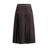 Burberry Sunflower Pleated Silk Skirt - 8