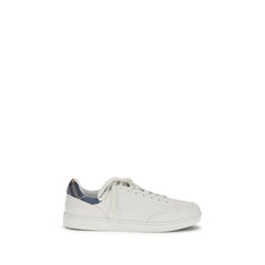 Burberry Hvid Kalveskind Bos Taurus Lave Sneakers - EU45/US12