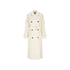 Burberry White Cotton Coat