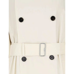 Burberry White Cotton Coat
