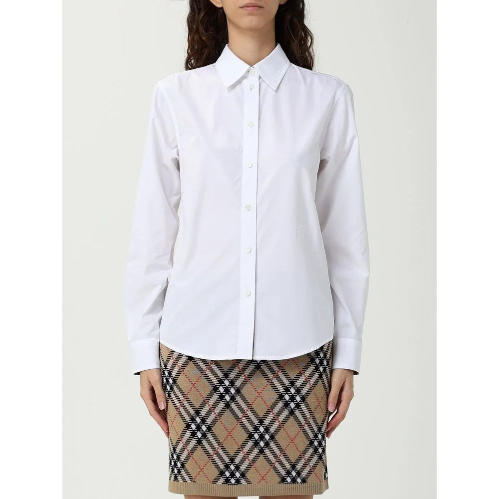 Burberry White Cotton Dress Shirt - 8