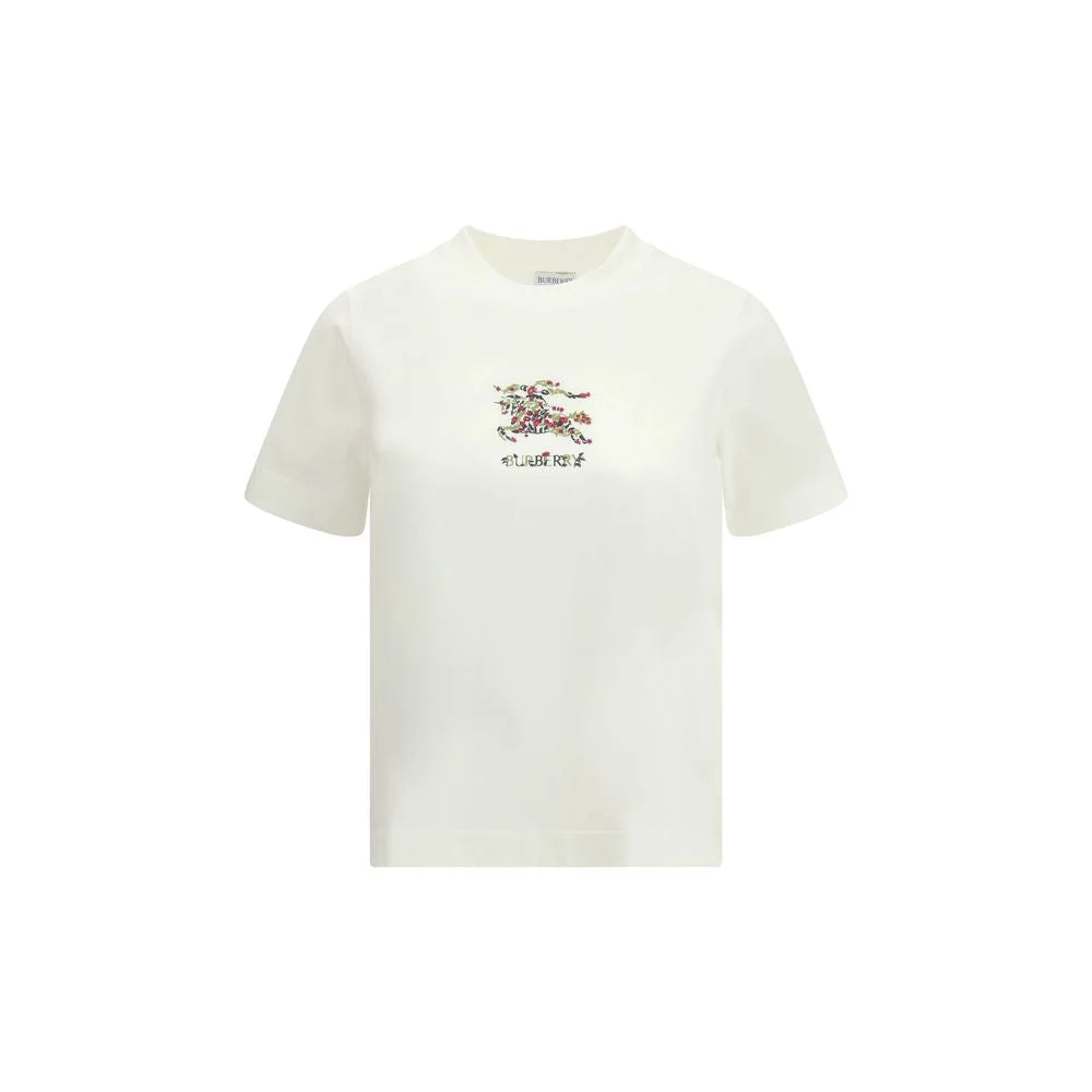 Burberry White Cotton T-Shirt - M