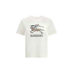 Burberry White Cotton T-Shirt - XS