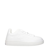 Burberry White Leather Low Top Sneakers