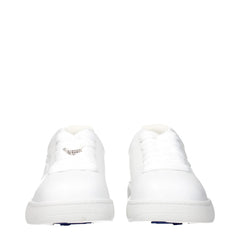 Burberry White Leather Low Top Sneakers