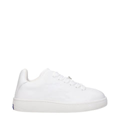 Burberry White Leather Low Tops