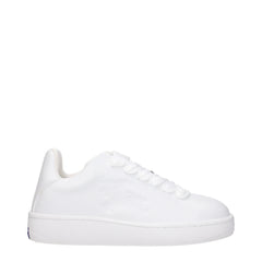 Burberry White Leather Low Tops