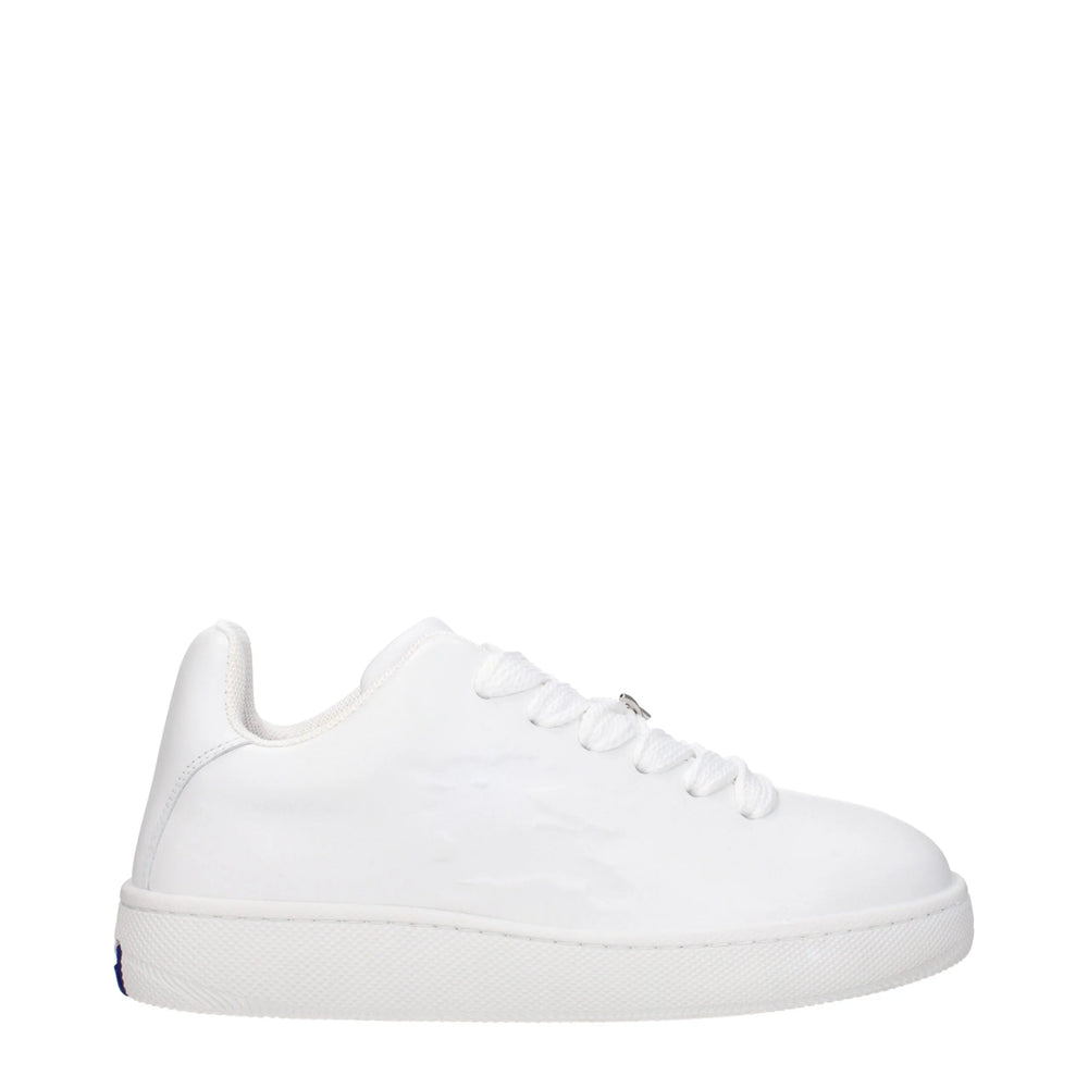 Burberry White Leather Low Tops