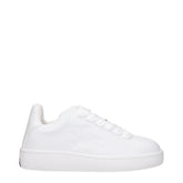 Burberry White Leather Low Tops