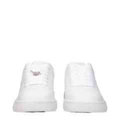 Burberry White Leather Low Tops
