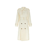 Burberry White Silk Coat
