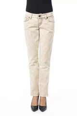 BYBLOS Beige Cotton Women Jean - Jeans