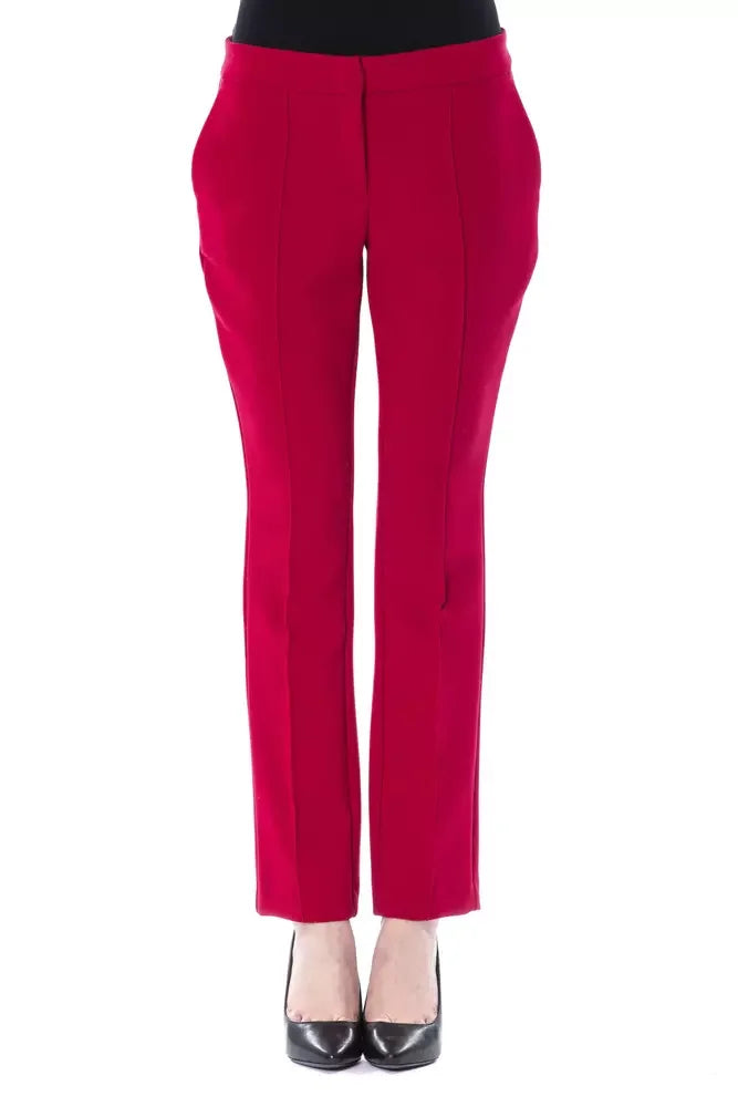 BYBLOS Fuchsia Polyester Women Pant - IT42|M - Trousers