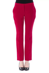 BYBLOS Fuchsia Polyester Women Pant - IT42|M - Trousers
