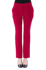 BYBLOS Fuchsia Polyester Women Pant - IT42|M - Trousers