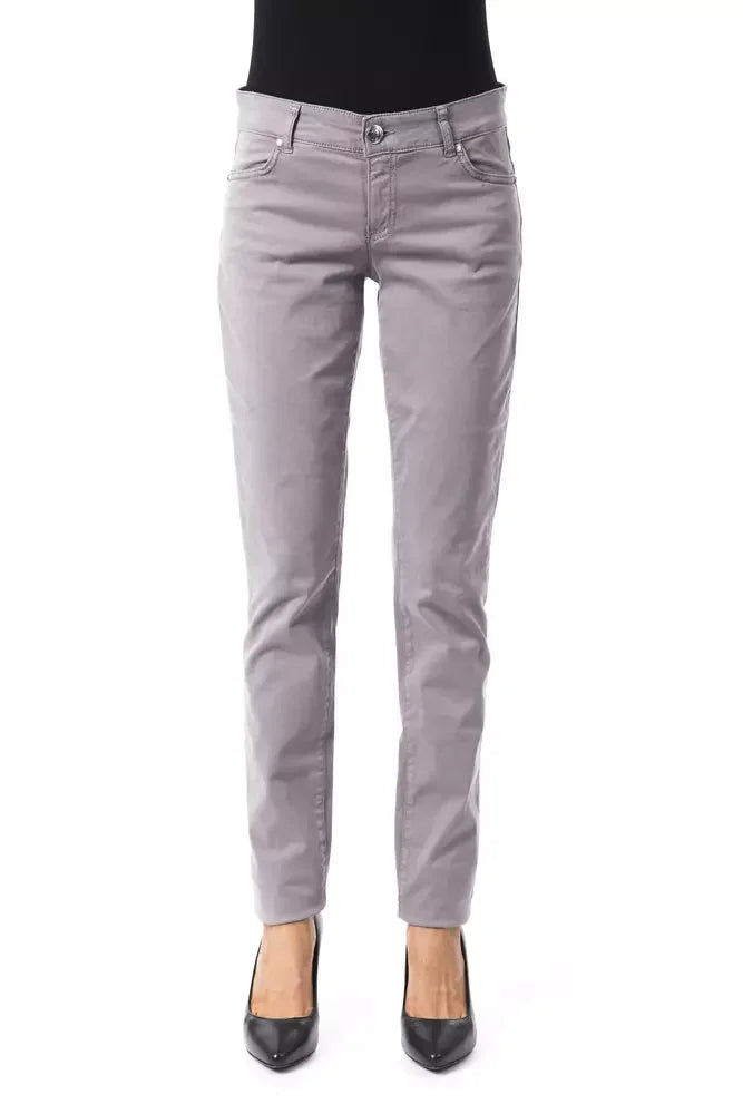 BYBLOS Gray Cotton Women Jeans - Jeans