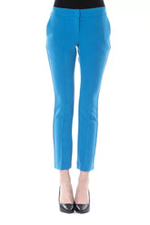 BYBLOS Light Blue Polyester Women Pants - Trousers