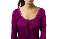 BYBLOS Purple Viscose Women Top - IT42|M - T-Shirts