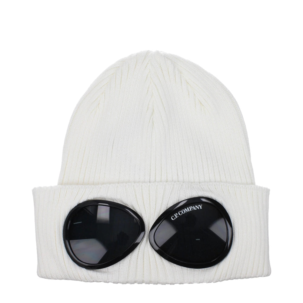 C.P. Company White Cotton Beanie - UNI