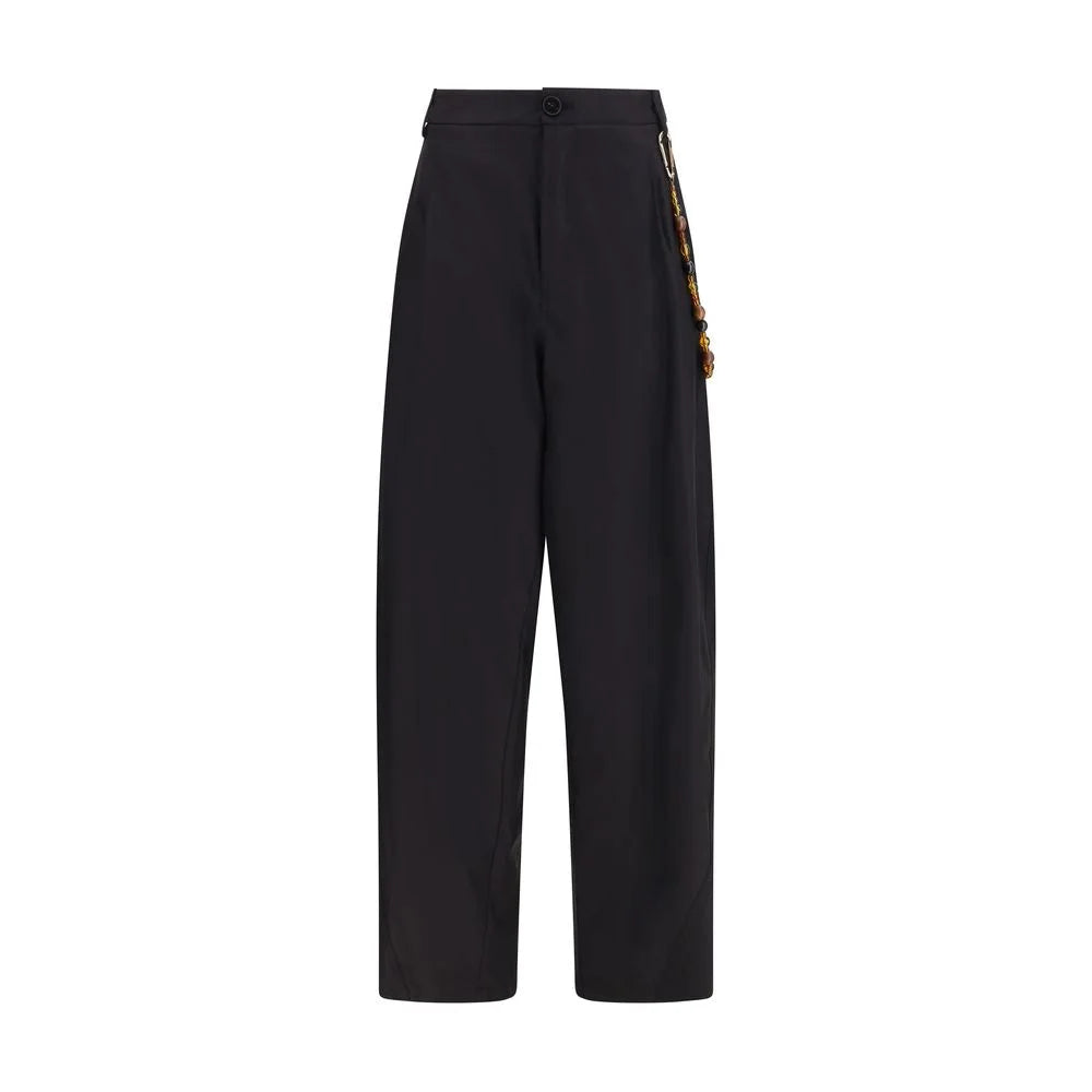 Darkpark Black Cotton Casual Pants