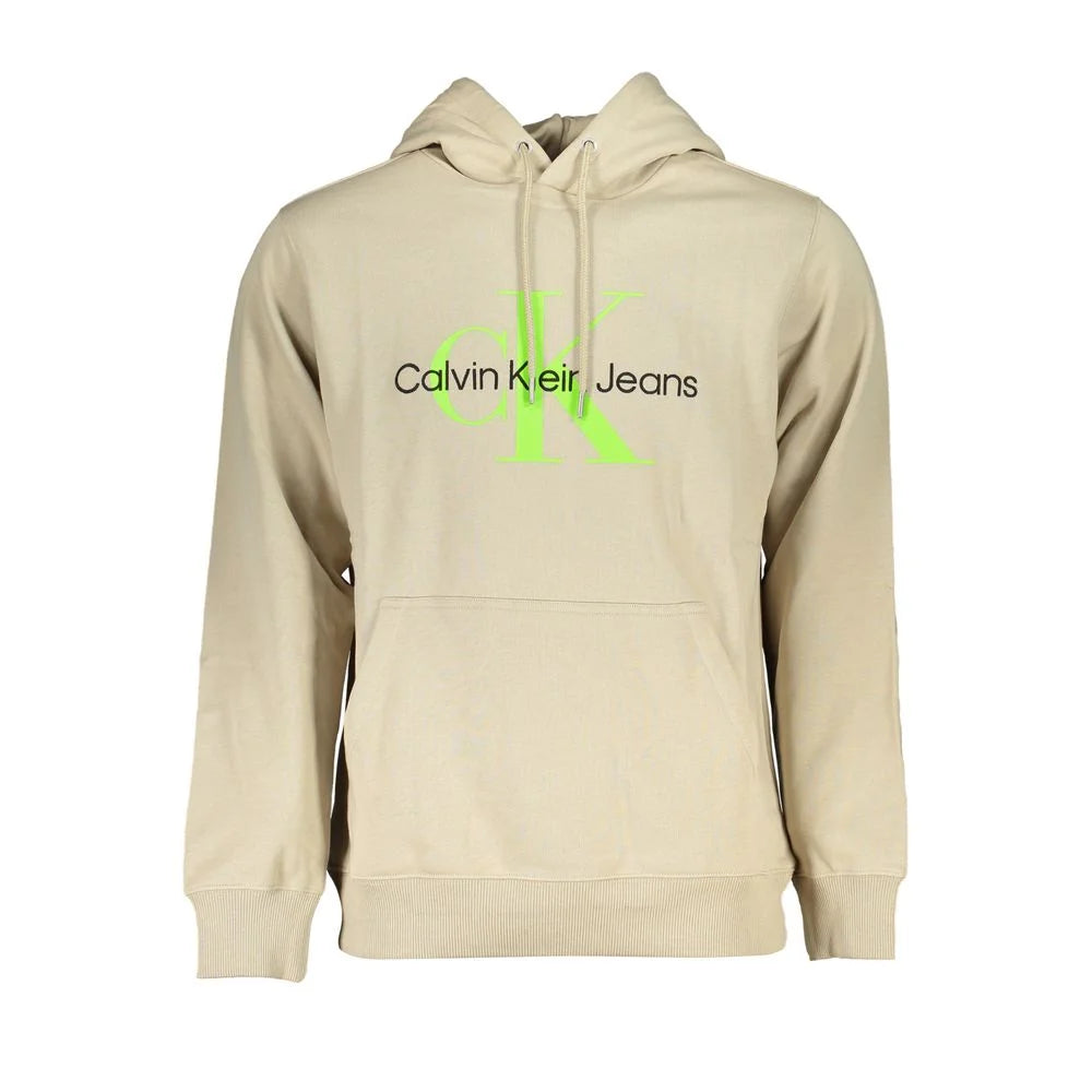 Calvin Klein Beige Cotton Men Sweater - Hoodies