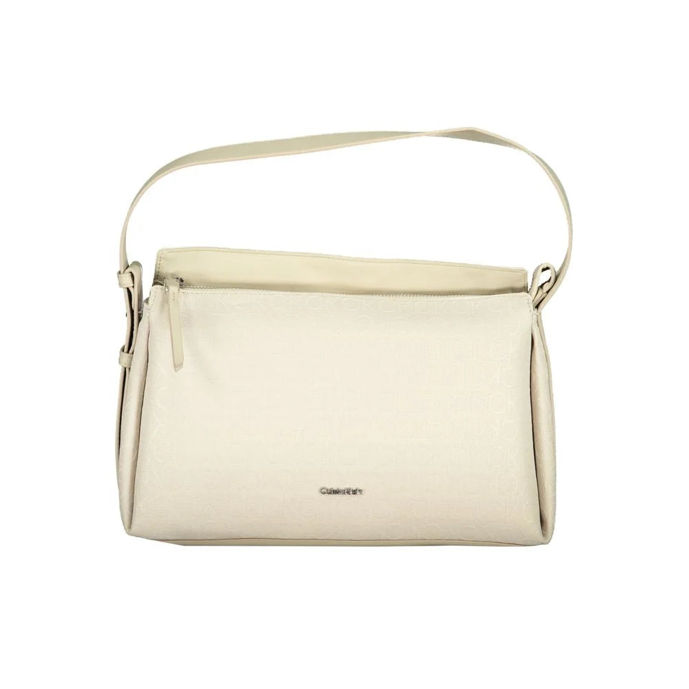 Calvin Klein Beige Polyester Handbag - Cross Body Bags