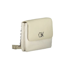 Calvin Klein Beige Polyester Handbag - Shoulder Bags