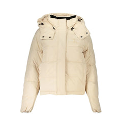 Calvin Klein Beige Polyester Jackets & Coat - XL - Parkas
